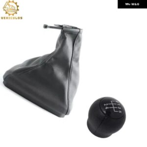 1個 ブラック 5速オートギアスティック シフト レバー ノブ レザーゲートル ブーツ 付き シボレー C1 C2 C3 1994-2012