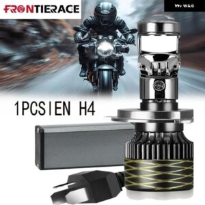 1PCS オートバイ 用ミニレンズ ランププロジェクター H4 ヘッドランプ 電球 CANバス ターボミニ フォグランプ 12V 24V ハイロービーム ホンダ MOTO ランプ
