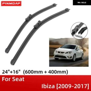 シート イビサ 2009-2017 24インチ+16インチ フロントガラス ワイパー ブレード ブラシ カッター アクセサリー 2011 - 17