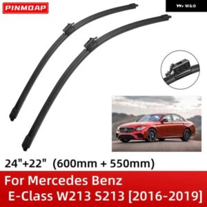 メルセデス ベンツ E クラス W213 S213 2016-2019 24インチ+22インチ フロントガラス ワイパー ブレード ブラシカッターアクセサリー 2017 2018 2019