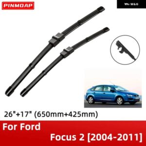 フロント ワイパー ブレード フォード フォーカス 2 2004-2011 フロントガラス フロントガラス ウィンドウ 26インチ+17インチ 2004 - 11