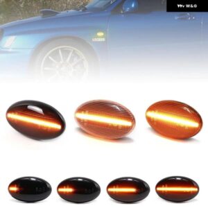 スバル リバティ フォレスター インプレッサ WRX STI クリアイエロー スモークレンズ LED サイドマーカーランプ アンバー フェンダー ウィンカーライト