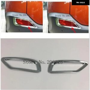 車用 ABS クローム カバー トリム バック テール リア フォグ ライト ランプ フレーム スティック 2個 トヨタ RAV4 2014 2015 2016