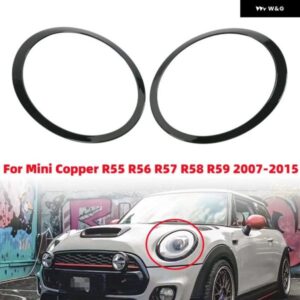 1/2個 車用 ヘッドライト ブライト フレーム カバー 装飾 リング ミニ銅 R55 R56 R57 R58 R59 2007-2015