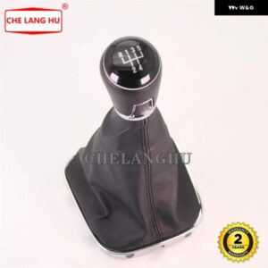 5速ギアスティック シフト ノブレベルレザー ブーツ VWポロ6R ハッチバック 2009 - 13カー スタイリング