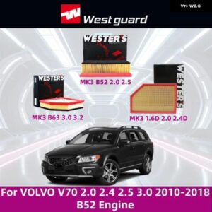 VOLVO V70 2.0 2.4 2.5 3.0 2010-2018 B52 エンジン エア フィルター 高性能カーアクセサリー 30637444 30757155