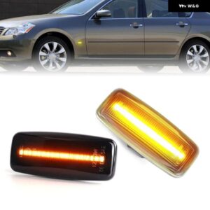 インフィニティ M35 M45 FX35 FX45 QX56 QX60 日産 ティアナ ムラーノ シルフィ LED サイドマーカーランプ アンバー フェンダー ウィンカーライト
