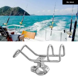 約25MM 1.02インチ 316 ステンレス ロッド ホルダー 多用途ボートアクセサリー 360度 ロッド ホルダー