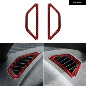 車側エア アウトレット ダッシュボード エアコン ベントカバー ステッカー スバル BRZ トヨタ 86 2012-2020 アクセサリー 内装 トリム フレーム - Black with red