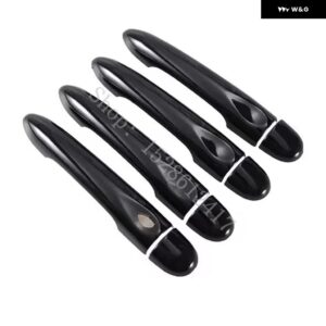 ルノー フルエンス 2009-2017 光沢ブラック カー ドアハンドル カバー トリム スタイリング アクセサリー 2010 - 16 - 4Dr no key 1 button