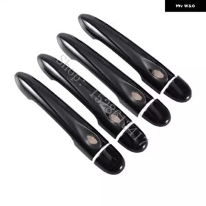 ルノー ZOE Z.E 2012 - 17 光沢ブラック カー ドアハンドル カバー トリム スタイリング アクセサリー - 4Dr no key 4 buttons