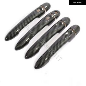 ルノー ラティチュード 2009 2010~2017 カーボンパターン 車 ドアハンドル カバー トリム スタイリング アクセサリー 2010 - 13~2016 - 4Dr 1 key 2 buttons