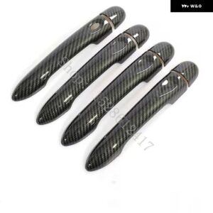 ルノー メガーヌ 3 MK3 III 2008 - 12~2016 カーボンパターン 車 ドアハンドル カバー トリム スタイリング アクセサリー - 4Dr no key 1 button