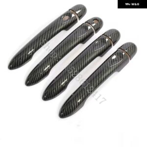 ルノー メガーヌ 3 MK3 III 2008 - 12~2016 カーボンパターン 車 ドアハンドル カバー トリム スタイリング アクセサリー - 4Dr 1 key 1 button