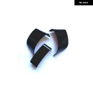 車 ステアリングホイール 装飾 カバー パッチ フォルクスワーゲン VW パサート B6ジェッタ ゴルフ 5 MK5ティグアン2007-2011アクセサリー - ABS Black