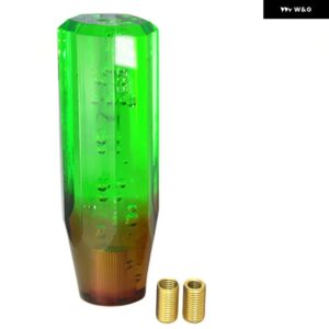 車用 マニュアル シフト ノブ ギア シフター ヘッド シフト ノブスティック クリスタル クリアバブル パープル ブルー スローギア シフター 10CM 15CM - 15cm green brown