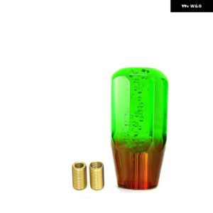 車用 マニュアル シフト ノブ ギア シフター ヘッド シフト ノブスティック クリスタル クリアバブル パープル ブルー スローギア シフター 10CM 15CM - 10cm green brown