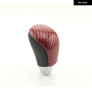 車用ギアヘッド シフト ノブカバー ハンドボール トリム ステッカー 日産 エクストレイル T32 ローグ キャシュカイ J11 ムラーノ AT 2014 - 2018 - carbon fibre red