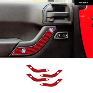 車内カーボンパワーシート調整ブレーキハンドル トリム ステッカー ジープ ラングラー JK 2011-2017 スタイリング アクセサリー - Type 1