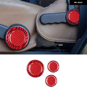 車内カーボンパワーシート調整ブレーキハンドル トリム ステッカー ジープ ラングラー JK 2011-2017 スタイリング アクセサリー - Type 5