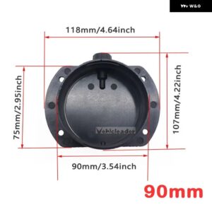車用ヒーター エアベント ダクト 60MM/75MM Y型Tピース排気コネクタ デュアル調整 バルブ フラップ 付き WEBASTO ディーゼル パーキング ヒーター - 90mm