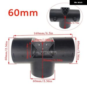 車用ヒーター エアベント ダクト 60MM/75MM Y型Tピース排気コネクタ デュアル調整 バルブ フラップ 付き WEBASTO ディーゼル パーキング ヒーター - T-60mm