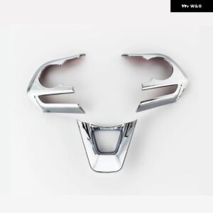 車 ステアリングホイール パネル デコレーションカバー ステッカー トヨタ アバロンカローラクロスRAV4 R AV4 2019-2024アクセサリー - Bright Silver