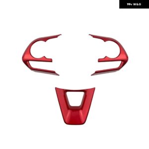 車 ステアリングホイール パネル デコレーションカバー ステッカー トヨタ アバロンカローラクロスRAV4 R AV4 2019-2024アクセサリー - red