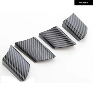 車 ステアリングホイール ボタン パネル カバー トリム ステッカー フォルクスワーゲン ポロ2004 - 07アクセサリー - 4pc carbon fibre