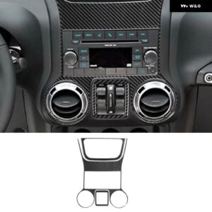 車内アクセサリー ジープ ラングラー JK 2011 2012 2016 2014 - 16 ブラック カーボン 装飾 ステッカー - type 14