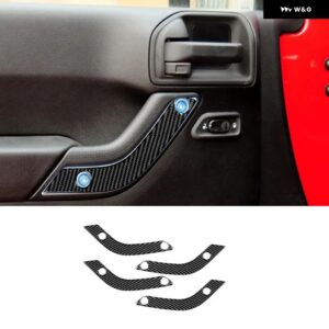 車内アクセサリー ジープ ラングラー JK 2011 2012 2016 2014 - 16 ブラック カーボン 装飾 ステッカー - Type 3