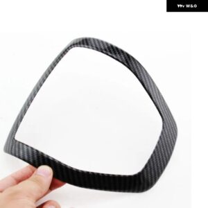 車 ステアリングホイール スパンコール インテリア カーボン車ABSクローム ステアリングホイール 装飾 フォード レンジャー2015 2016アクセサリー - Ordinarycarbon fiber