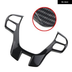 車 ステアリングホイール スパンコール インテリア カーボン車ABSクローム ステアリングホイール 装飾 フォード レンジャー2015 2016アクセサリー - Upgrade carbon fiber