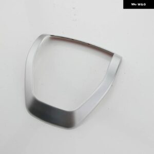 車 ステアリングホイール スパンコール インテリア カーボン車ABSクローム ステアリングホイール 装飾 フォード レンジャー2015 2016アクセサリー - Ordinary silver