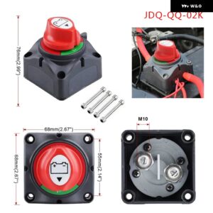 自動バッテリー切断スイッチ 12V 24V マリン 200A 300A デュアルバッテリーマススイッチ 2 3ポジションカットオフスイッチ 車 ボート - JDQ-QQ-02K