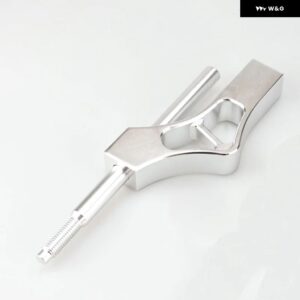 加重車用アルミ シフト ノブ 延長 高さ レバー ギア シフター エクステンダー 汎用 8 10 12 アダプター 付き - Silver