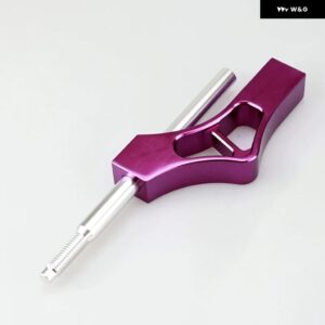 加重車用アルミ シフト ノブ 延長 高さ レバー ギア シフター エクステンダー 汎用 8 10 12 アダプター 付き - purple