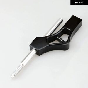 加重車用アルミ シフト ノブ 延長 高さ レバー ギア シフター エクステンダー 汎用 8 10 12 アダプター 付き - black