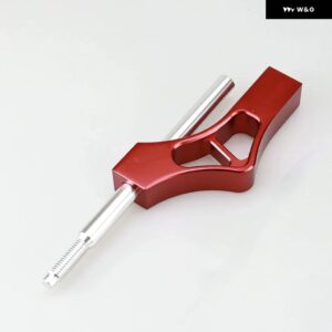 加重車用アルミ シフト ノブ 延長 高さ レバー ギア シフター エクステンダー 汎用 8 10 12 アダプター 付き - red