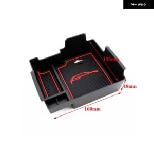 車用センター アームレスト 収納 ボックス コンソール トレイケース パレット 収納 コンテナ フォード エクスプローラー 2011-2020 カーアクセサリー - Red Edge