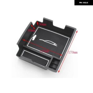 車用センター アームレスト 収納 ボックス コンソール トレイケース パレット 収納 コンテナ フォード エクスプローラー 2011-2020 カーアクセサリー - White edge