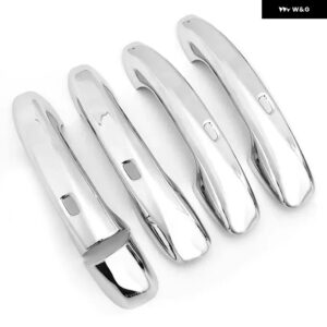 光沢 ブラックカーボンLHD車 ドアハンドル カバー スタイリング アクセサリー ステッカー メルセデスベンツ S クラス W222 2014-2020 - Silver 4 sensor