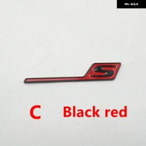 車リア トランク 文字 ステッカー A45 A35 C43 C63 E63 S63 CLS63 CLS53 GLC63 GLS53 GT63 GT S エンブレム - C black red