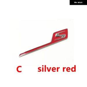 車リア トランク 文字 ステッカー A45 A35 C43 C63 E63 S63 CLS63 CLS53 GLC63 GLS53 GT63 GT S エンブレム - C silver red