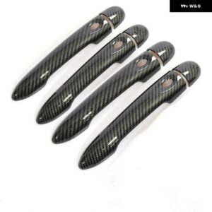 ルノー ZOE Z.E 2012 - 17 カーボン カー ドアハンドル カバー トリム スタイリング アクセサリー - 4Dr no key 4 buttons