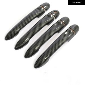 ルノー ZOE Z.E 2012 - 17 カーボン カー ドアハンドル カバー トリム スタイリング アクセサリー - 4Dr 1 key no button