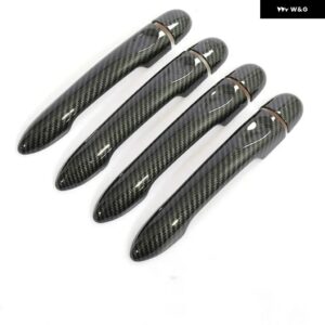 ルノー ZOE Z.E 2012 - 17 カーボン カー ドアハンドル カバー トリム スタイリング アクセサリー - 4Dr no key no button