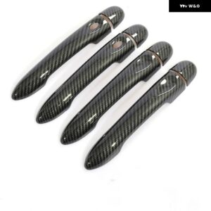 ルノー ZOE Z.E 2012 - 17 カーボン カー ドアハンドル カバー トリム スタイリング アクセサリー - 4Dr no key 2 buttons