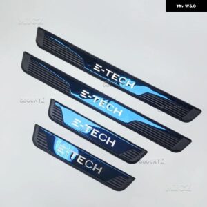 ルノー オーストラル アルカナ E-テック ハイブリッド アクセサリー 2019 - 2024 車用 ステンレス クローム ドアシル キックプレート プロテクター カバー - Blue 4PCS