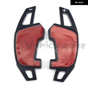 車 ステアリングホイール パドル シフト 延長 シフター ステッカー VOLKSWAGE VW GOLF 7 GTI MK7 GTE GTD RLINE POLO SCIROCCO SAGITAR GLI - black